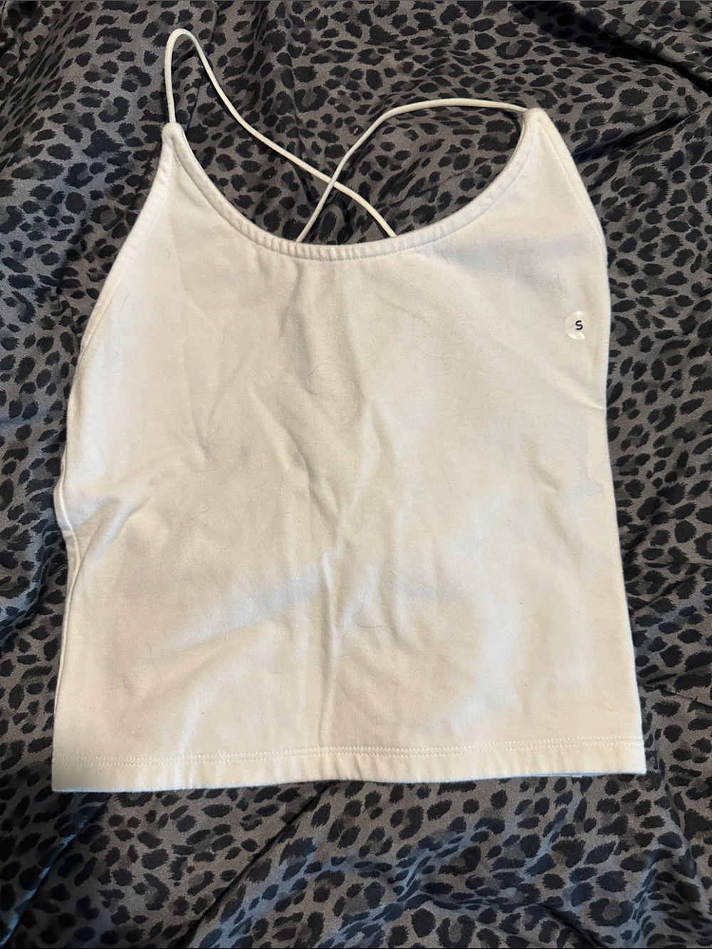 American Eagle Outfitters Cream Strappy Cropped Cami